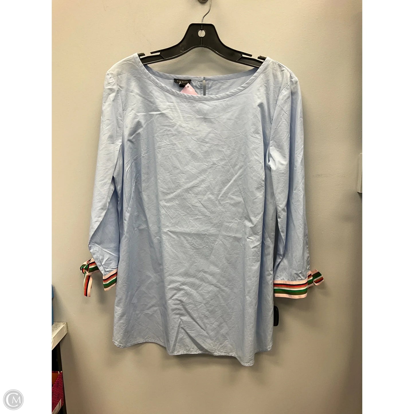 Top 3/4 Sleeve By Talbots In Blue, Size: M