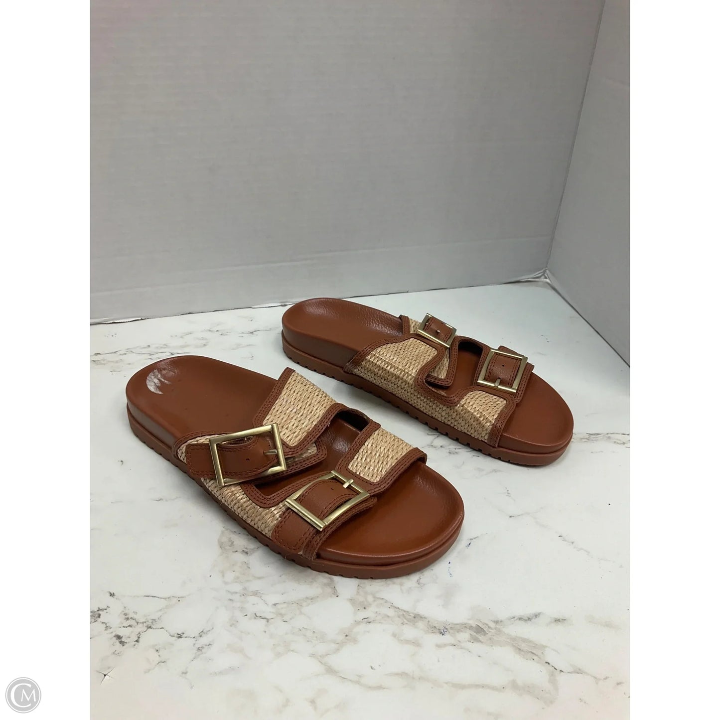 Sandals Flats By Anne Klein In Tan, Size: 7.5