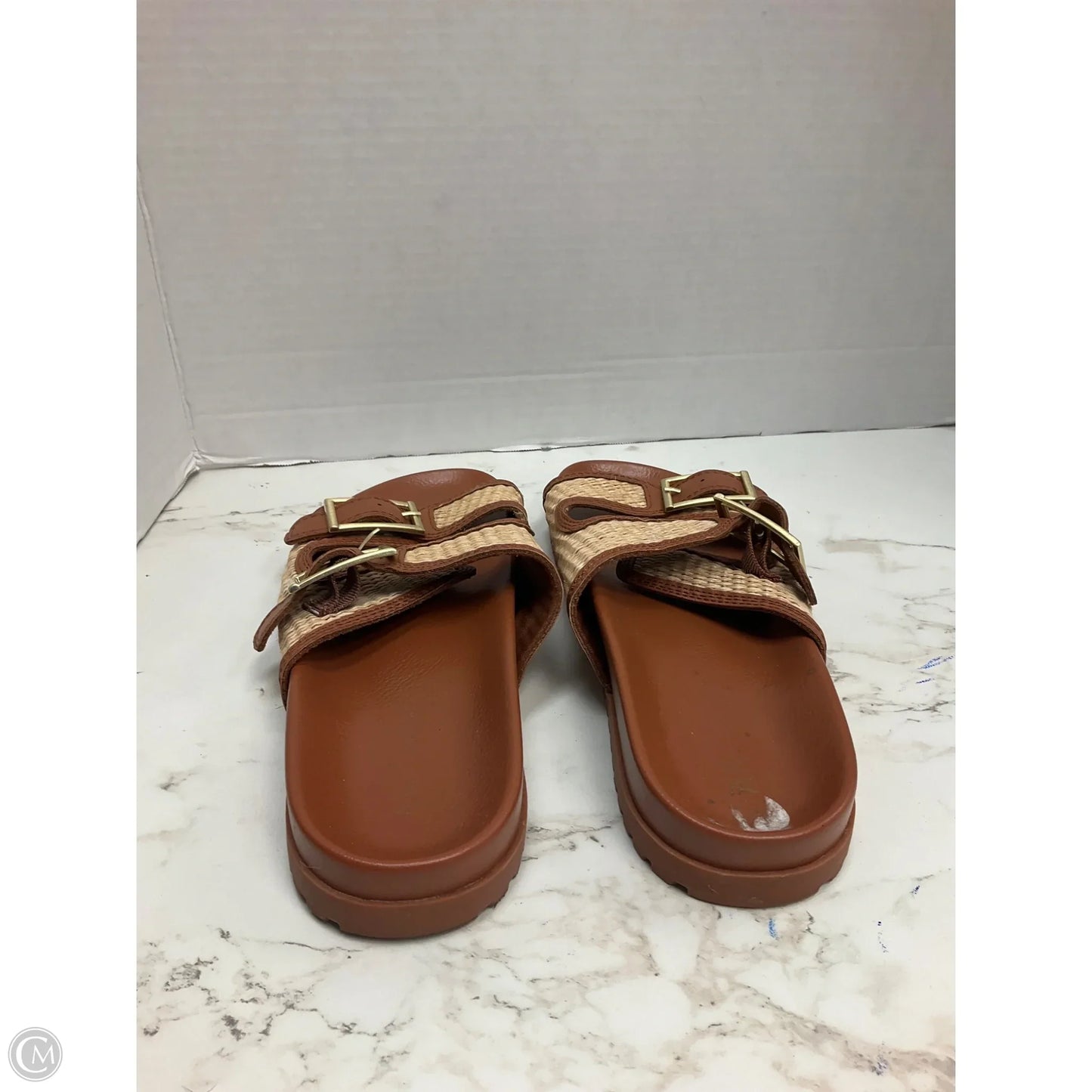 Sandals Flats By Anne Klein In Tan, Size: 7.5