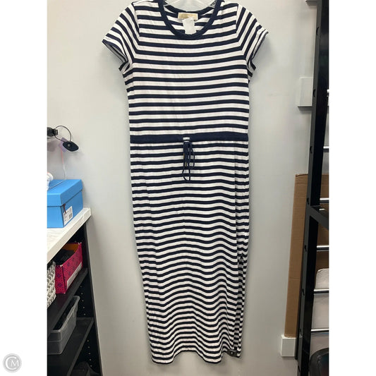 Dress Casual Midi By Michael By Michael Kors In Blue & White, Size: S