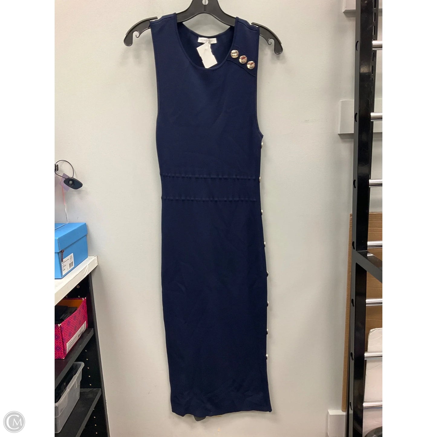 Dress Casual Midi By New York And Co In Navy, Size: Xs