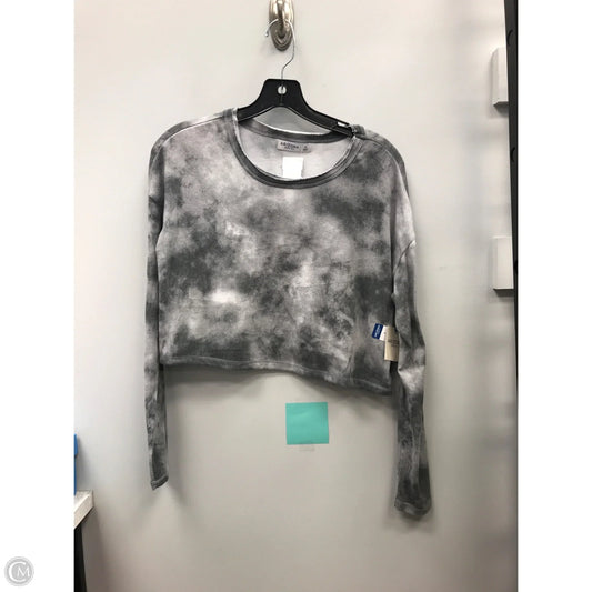 Top Long Sleeve By Arizona In Grey & White, Size: S