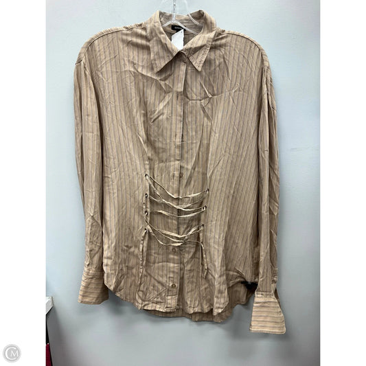 Top Long Sleeve By Express In Striped Pattern, Size: Xs