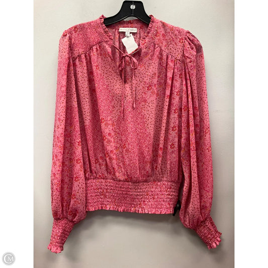 Top Long Sleeve By Maison Damelie In Pink, Size: S