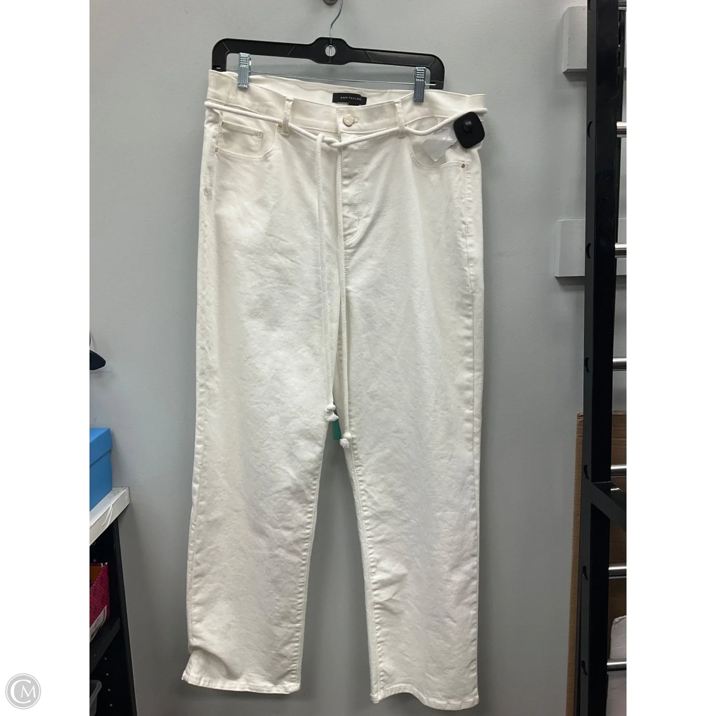 Jeans Wide Leg By Ann Taylor In White, Size: 14