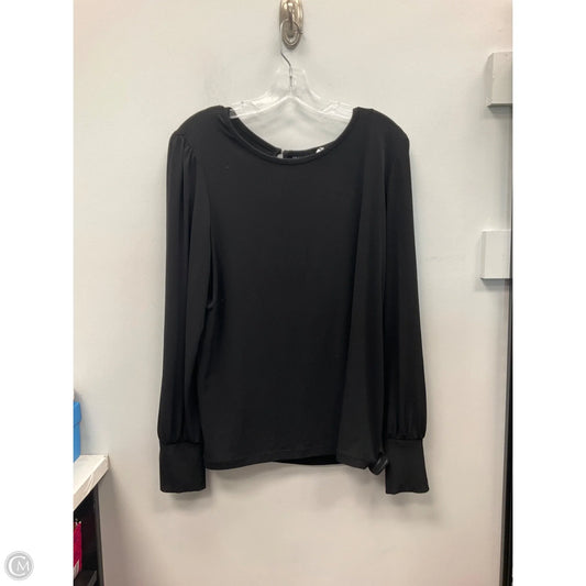 Top Long Sleeve By Tahari In Black, Size: Xl