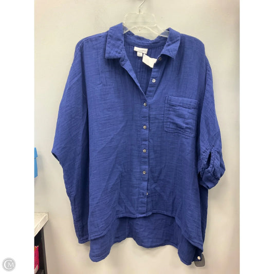 Top Long Sleeve By Pure Jill In Blue, Size: Xl