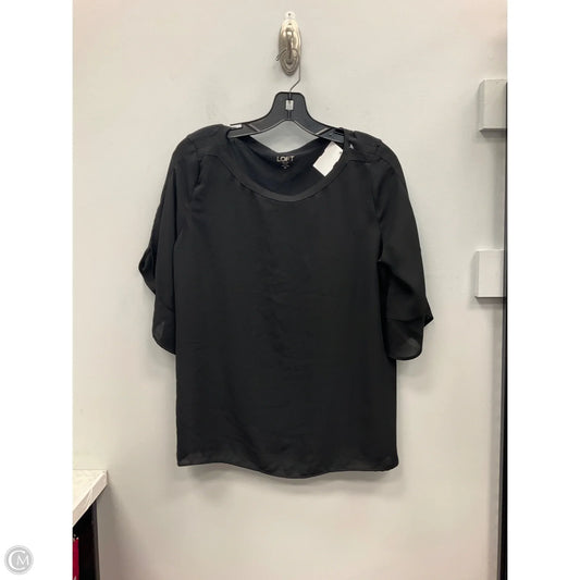 Top 3/4 Sleeve By Loft In Black, Size: Mp