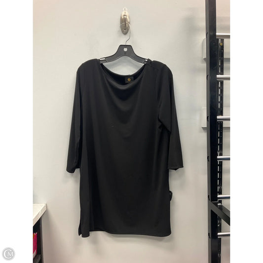 Top 3/4 Sleeve By Jm Collections In Black, Size: L