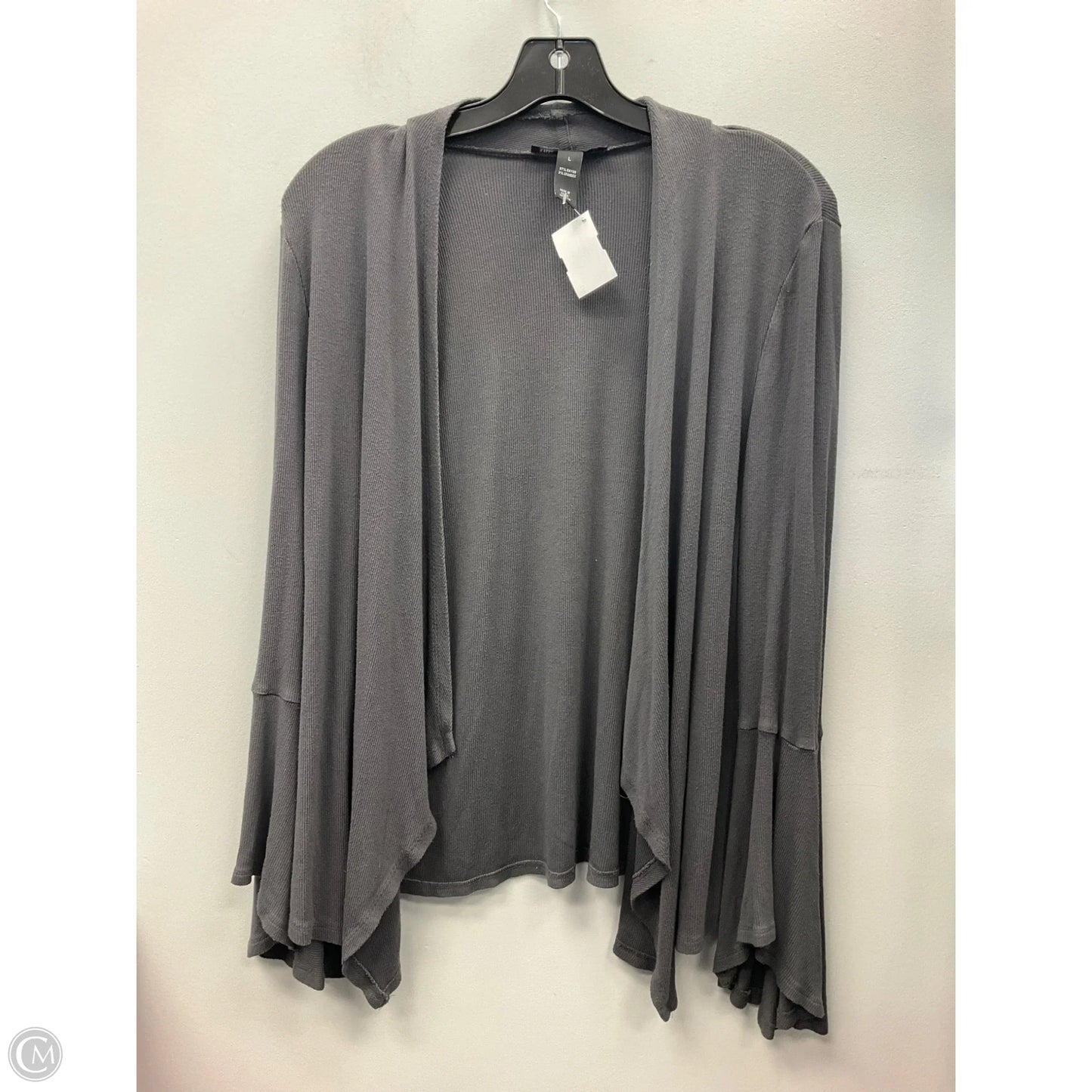 Sweater Cardigan By Inc In Grey, Size: L