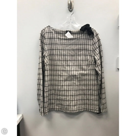 Top Long Sleeve By Talbots In Plaid Pattern, Size: M