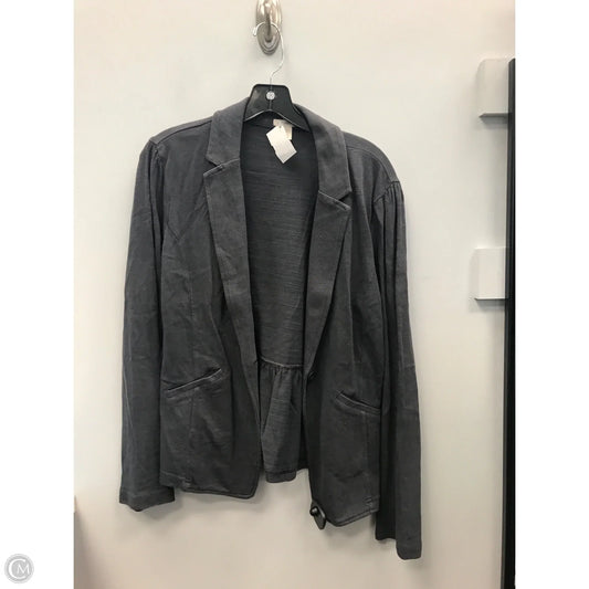 Jacket Shirt By Caslon In Grey, Size: L