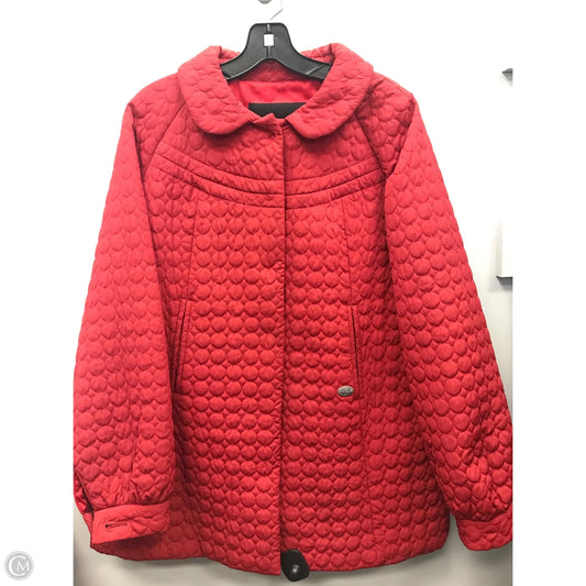 Jacket Puffer & Quilted By Betsey Johnson In Red, Size: M