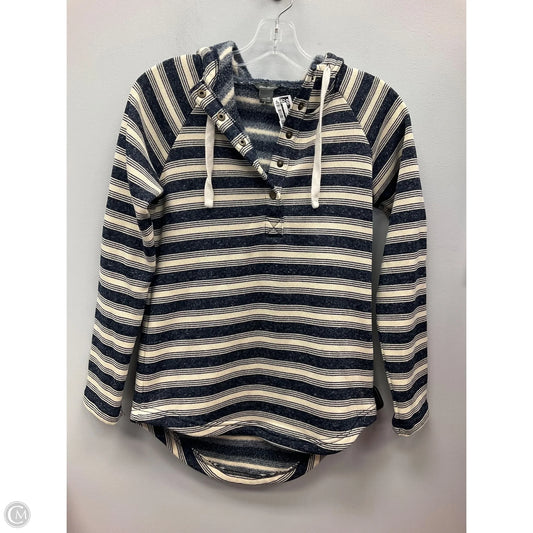 Sweatshirt Hoodie By Eddie Bauer In Striped Pattern, Size: Xs