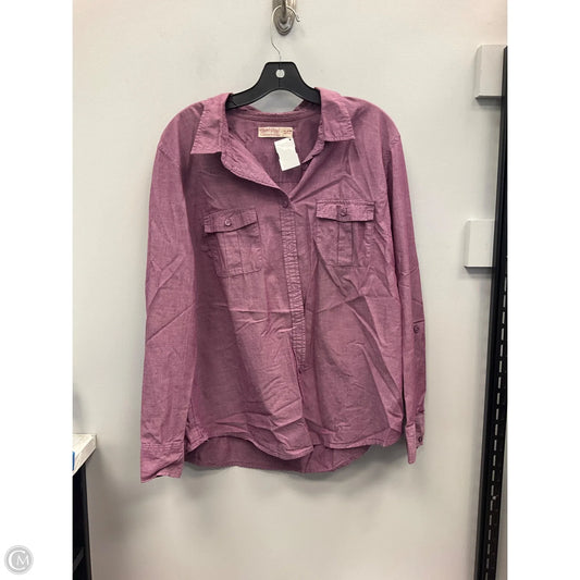 Top Long Sleeve By Faded Glory In Purple, Size: Xl