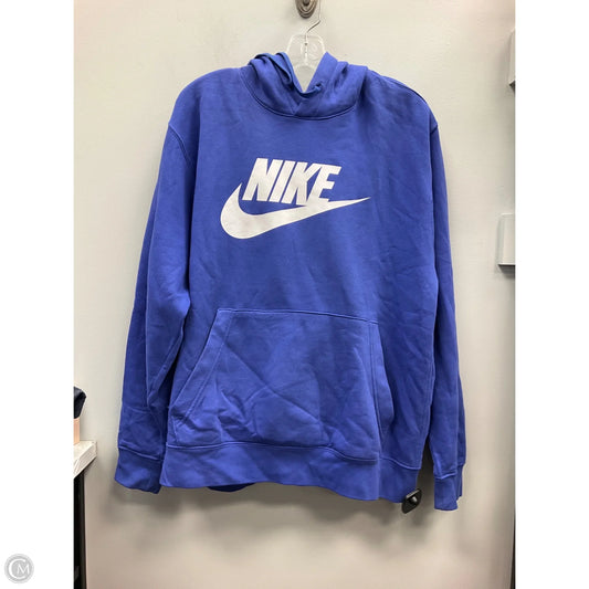 Sweatshirt Hoodie By Nike In Blue, Size: Xl