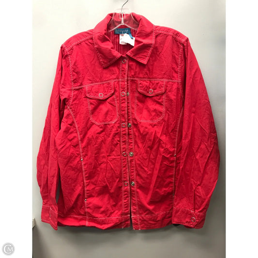 Jacket Shirt By Fresh Produce In Pink, Size: L