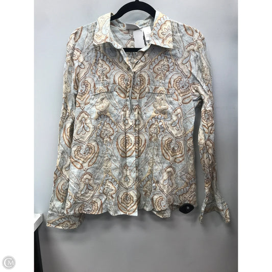Top Long Sleeve By Liz Claiborne In Paisley Print, Size: 12