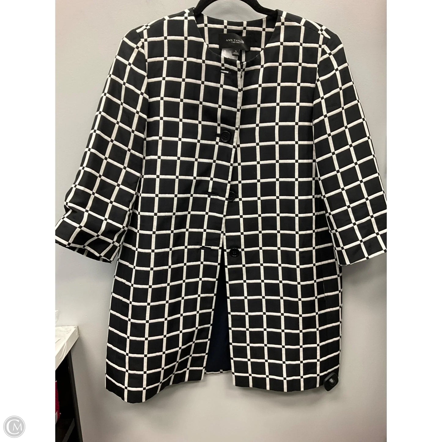Jacket Other By Ann Taylor In Checkered Pattern, Size: S