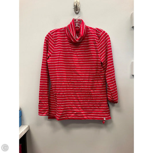 Top Long Sleeve By Talbots In Red & Silver, Size: Mp