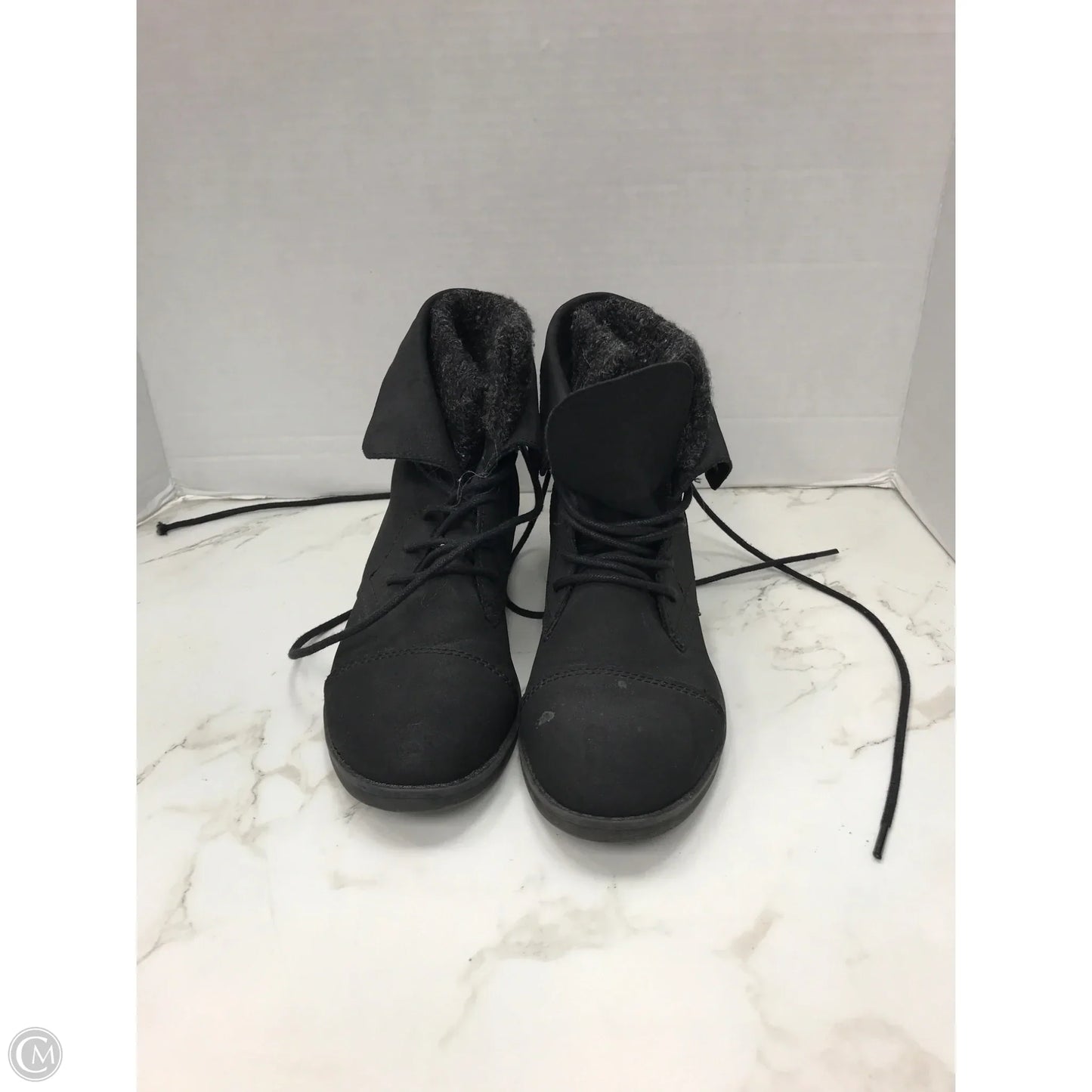 Boots Ankle Flats By Madden Girl In Black, Size: 7