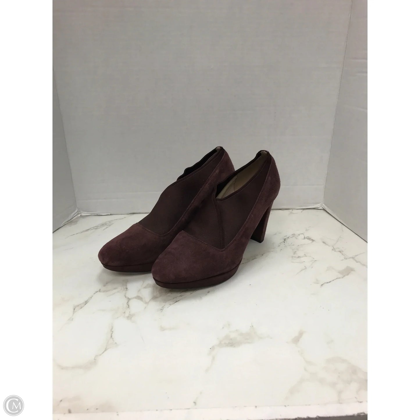 Shoes Heels Stiletto By Clarks In Maroon, Size: 7.5