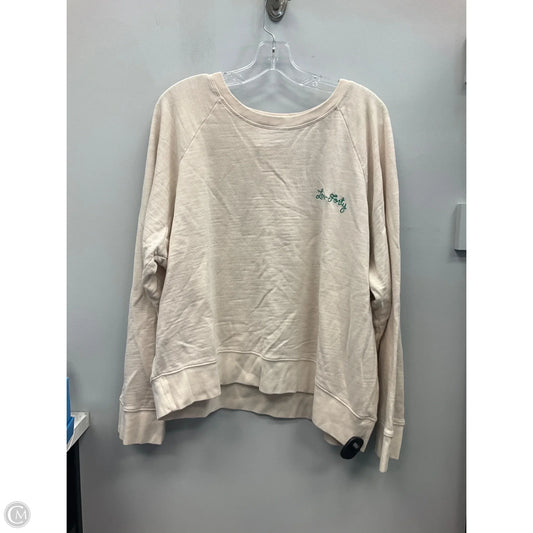Top Long Sleeve By J. Crew In Cream, Size: 2x