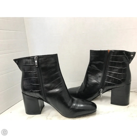 Boots Ankle Heels By Franco Sarto In Snakeskin Print, Size: 8.5