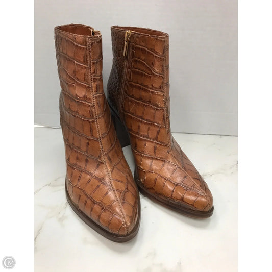 Boots Ankle Heels By Vince Camuto In Snakeskin Print, Size: 8.5