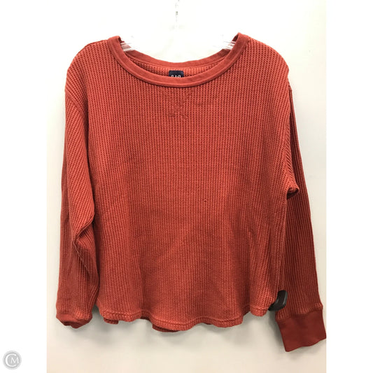 Top Long Sleeve By Gap In Orange, Size: M