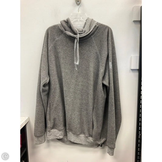 Athletic Sweatshirt Hoodie By Alo In Grey, Size: 2x