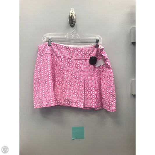 Skort Designer By Lilly Pulitzer In Pink & White, Size: Xl