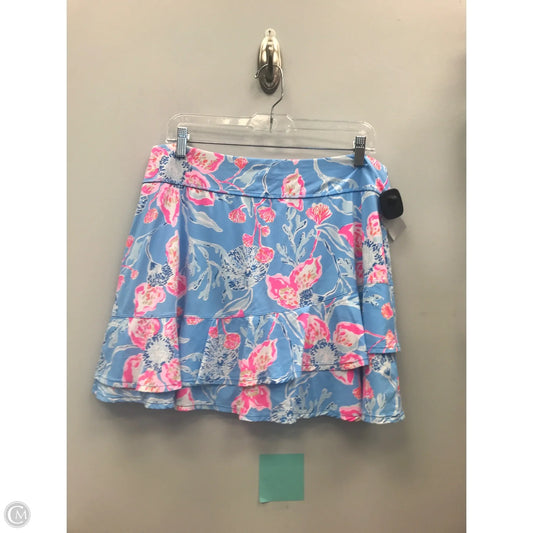 Skort Designer By Lilly Pulitzer In Blue & Pink, Size: Xl