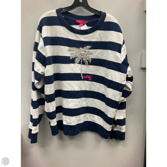 Sweatshirt Designer By Lilly Pulitzer In Striped Pattern, Size: Xl