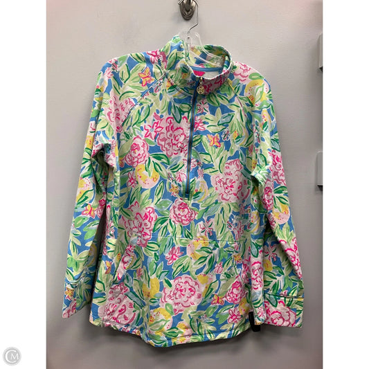 Sweatshirt Designer By Lilly Pulitzer In Green & Pink, Size: Xl