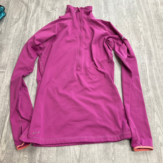 Athletic Jacket By Nike In Pink, Size: M