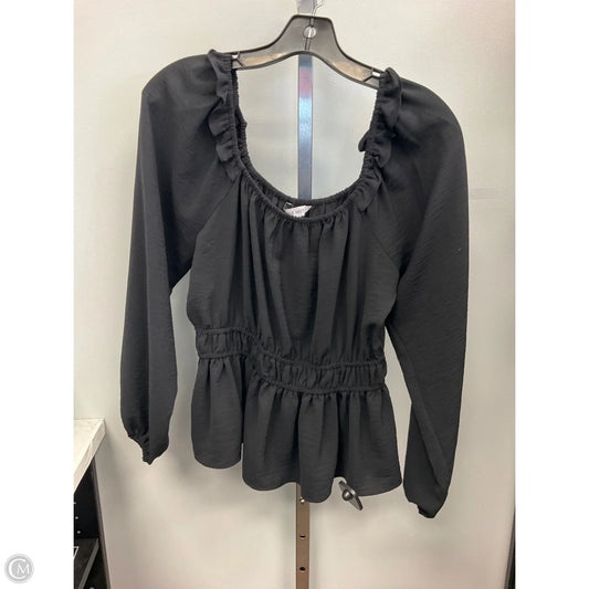 Top Long Sleeve By Nine West In Black, Size: S