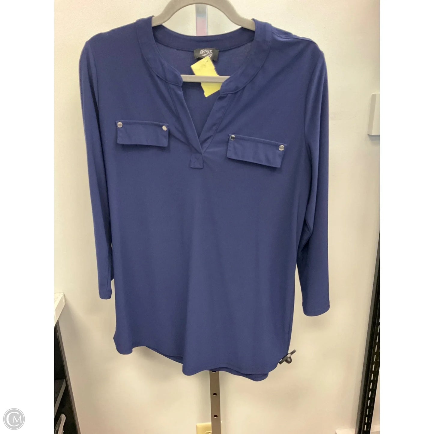 Top Long Sleeve By Jones New York In Blue, Size: M