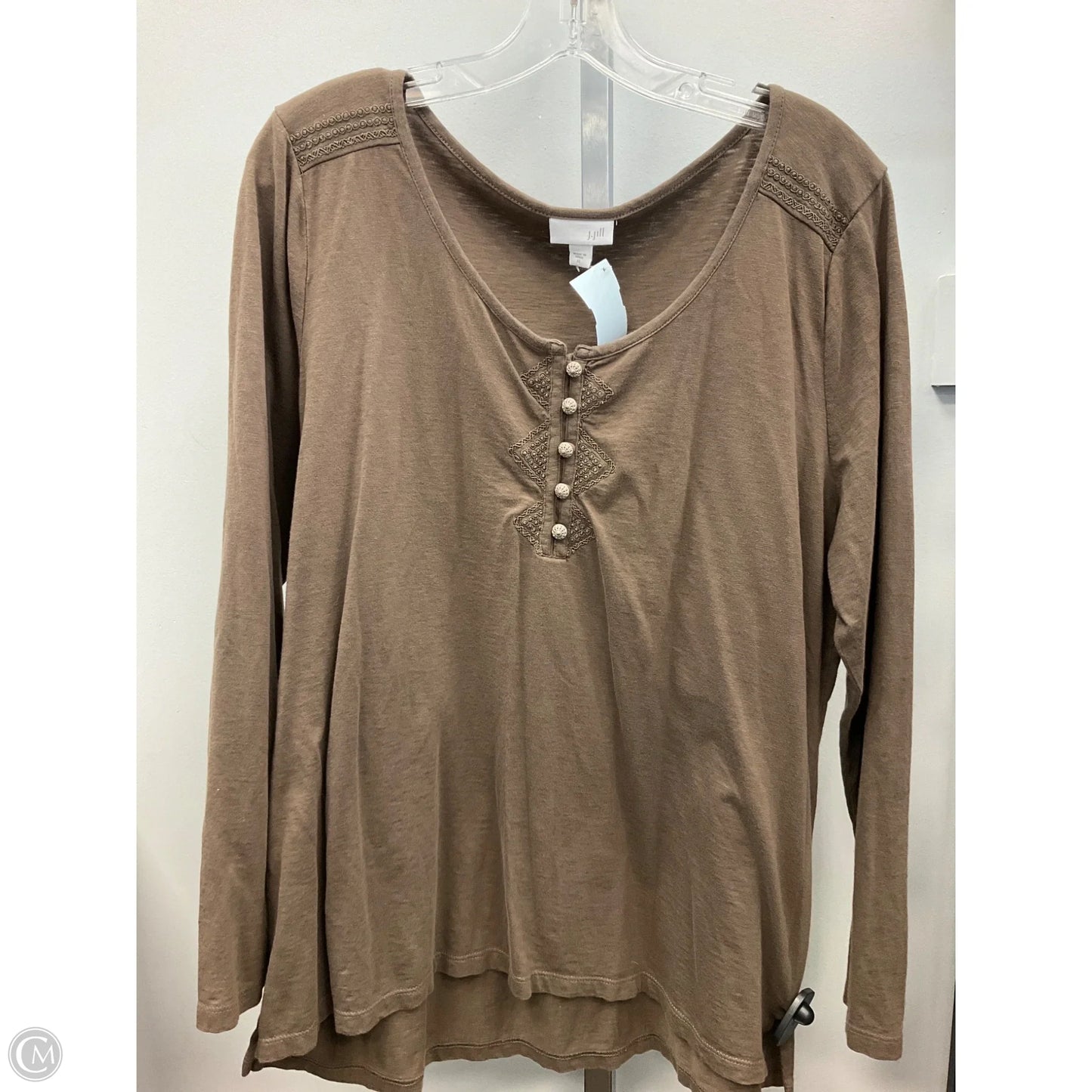 Top Long Sleeve By J. Jill In Grey, Size: Xl