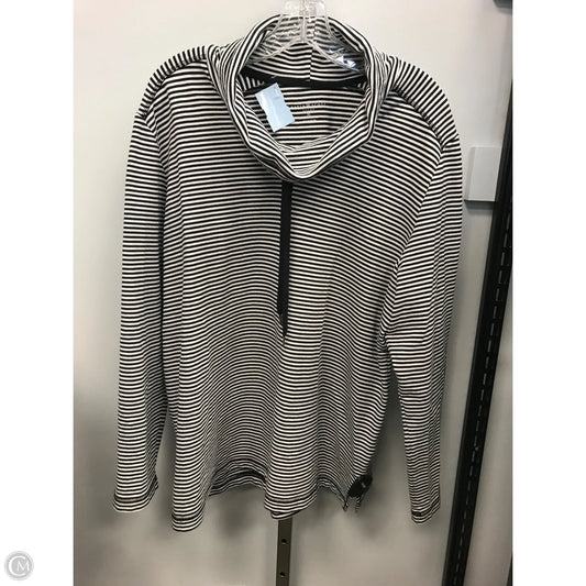 Sweatshirt Collar By Karen Scott In Striped Pattern, Size: Xl