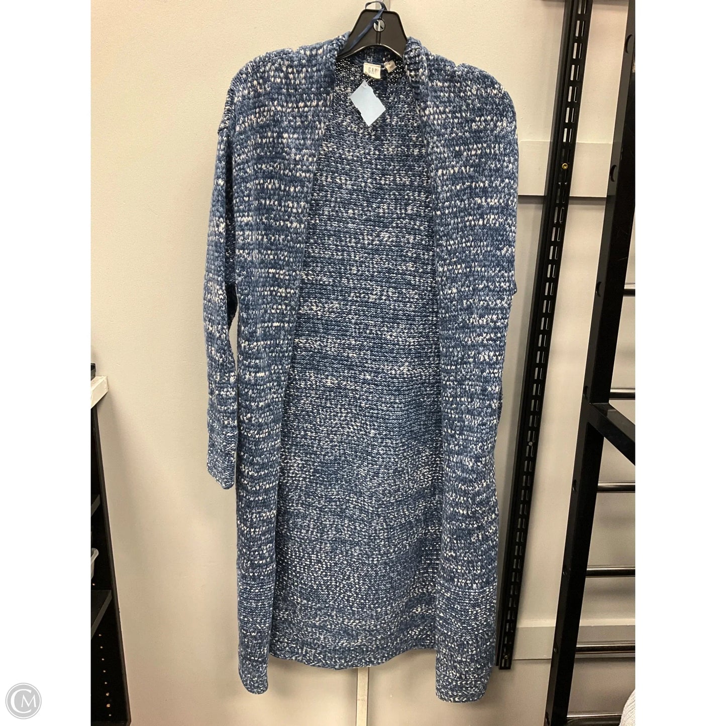 Sweater Cardigan By Gap In Blue, Size: M