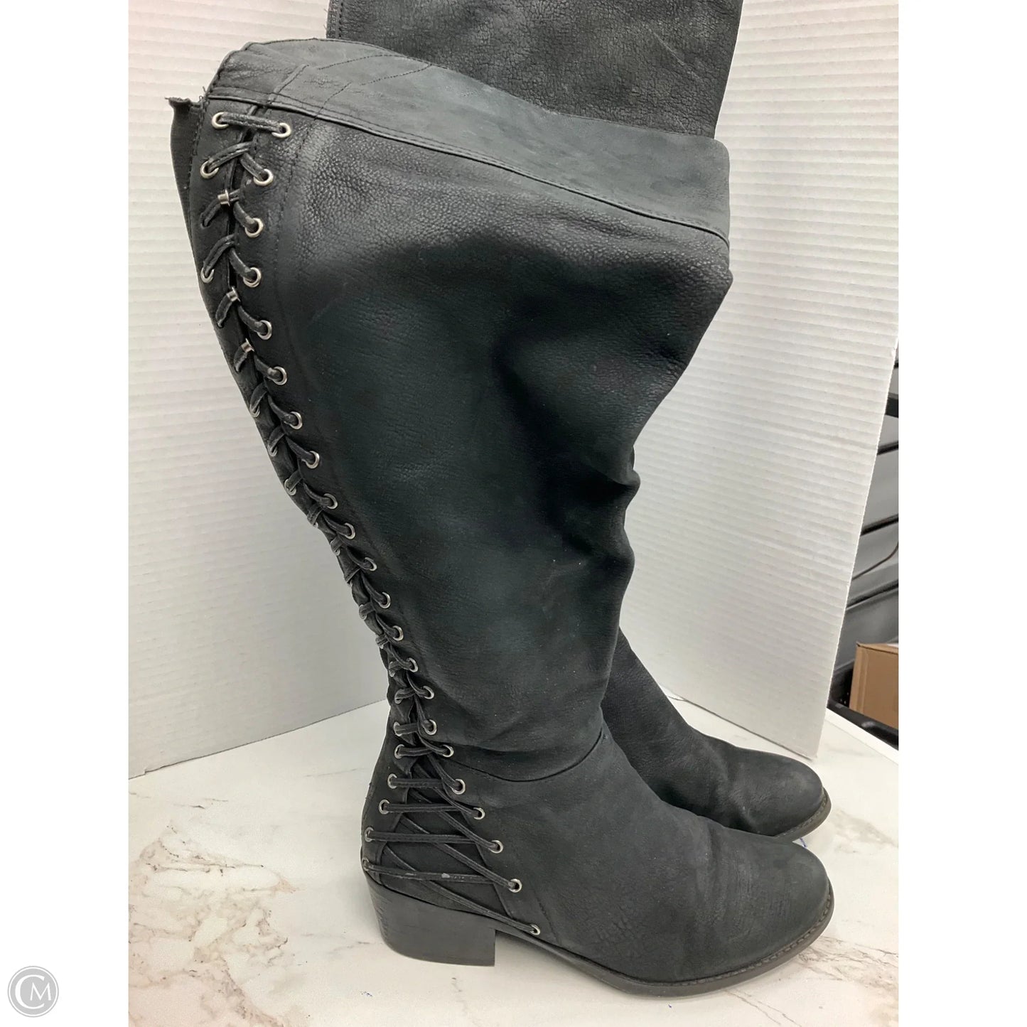 Boots Knee Heels By Vince Camuto In Black, Size: 7.5