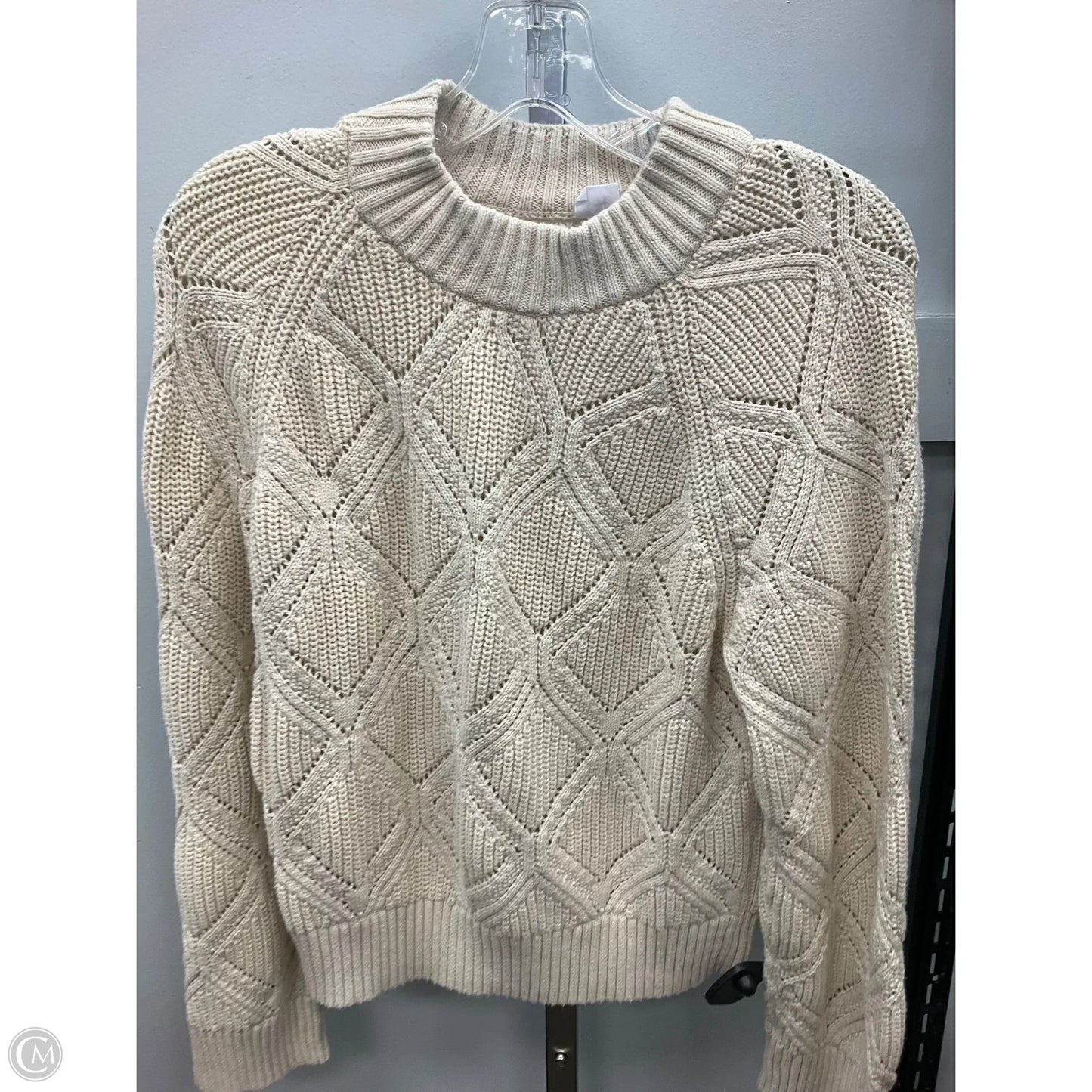 Sweater By Gap In Cream, Size: S