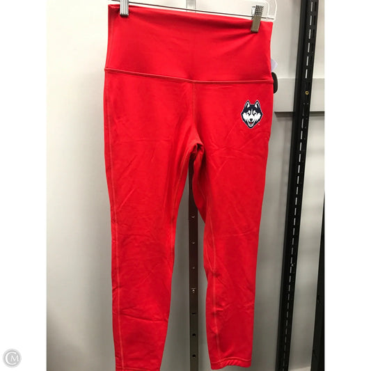 Athletic Leggings By Lululemon In Red, Size: 8