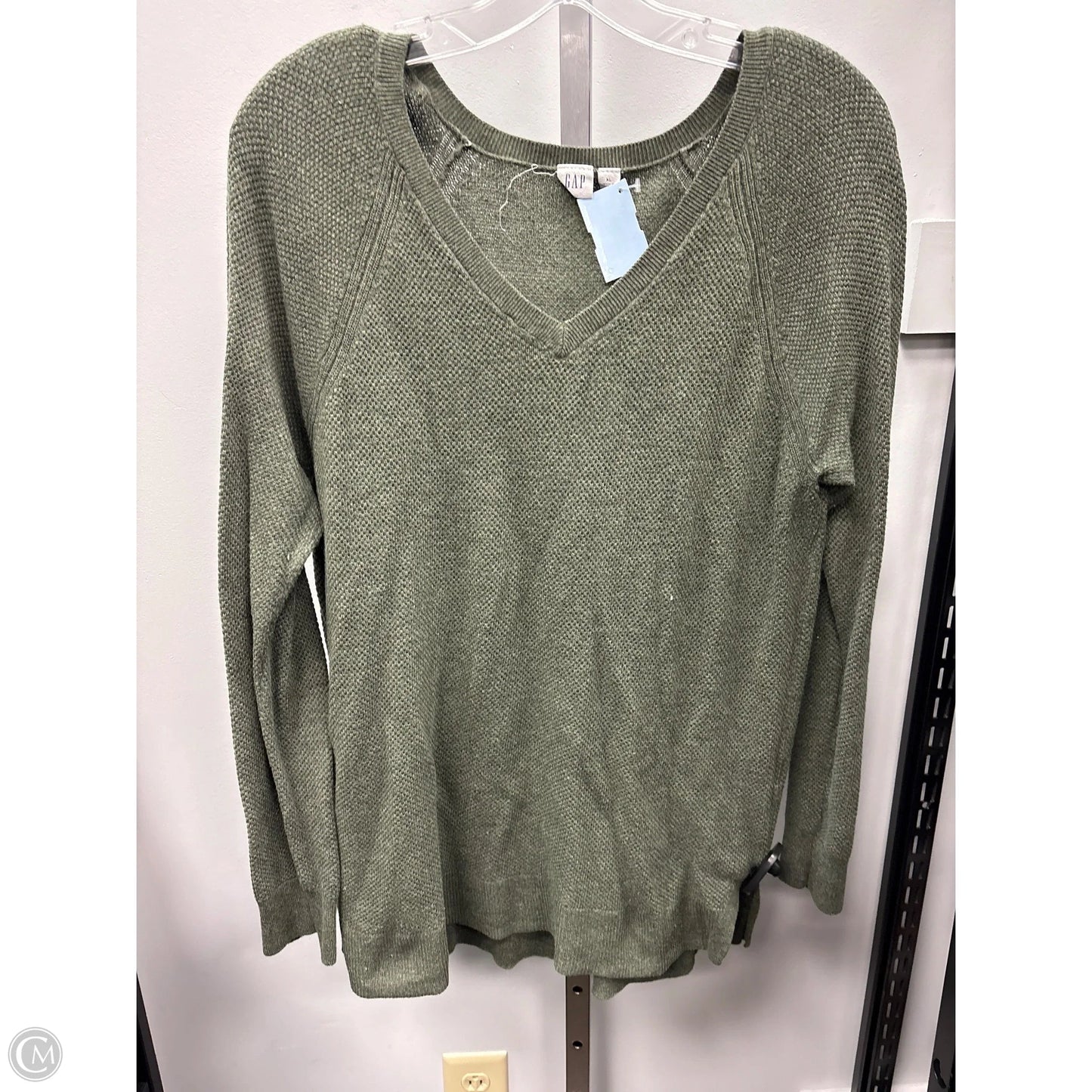 Top Long Sleeve By Gap In Green, Size: Xl