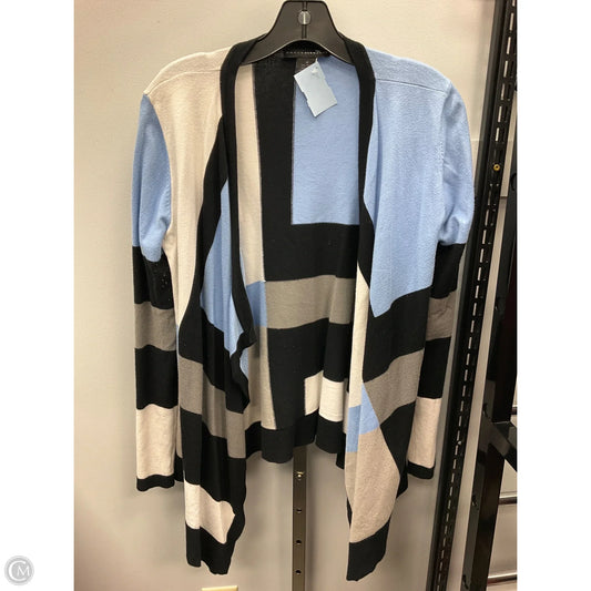 Sweater Cardigan By Grace Elements In Black & Blue, Size: M