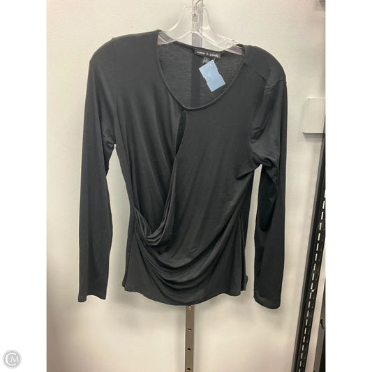 Top Long Sleeve By Cable And Gauge In Black, Size: M
