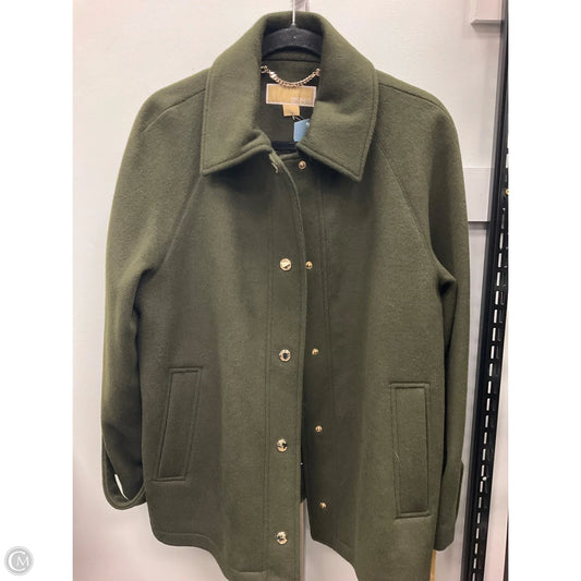 Coat Wool By Michael By Michael Kors In Green, Size: M