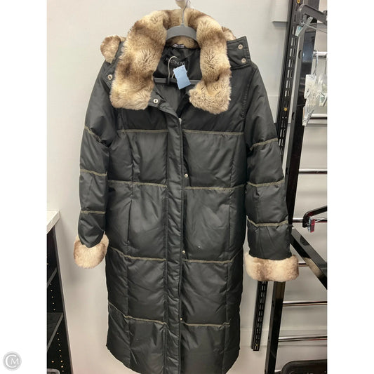 Coat Puffer & Quilted By Platinum In Black, Size: M