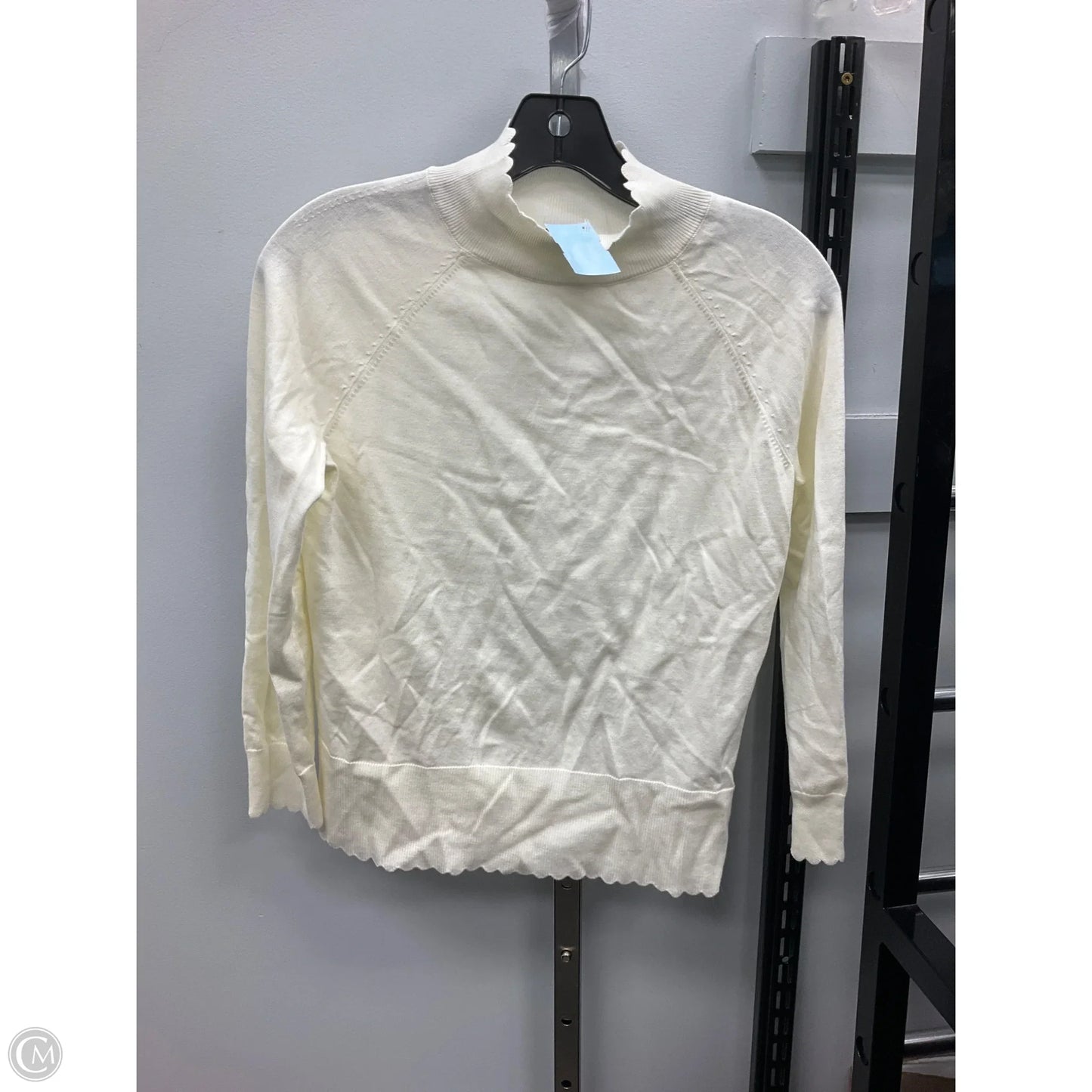Top Long Sleeve By Talbots In Cream, Size: Xs